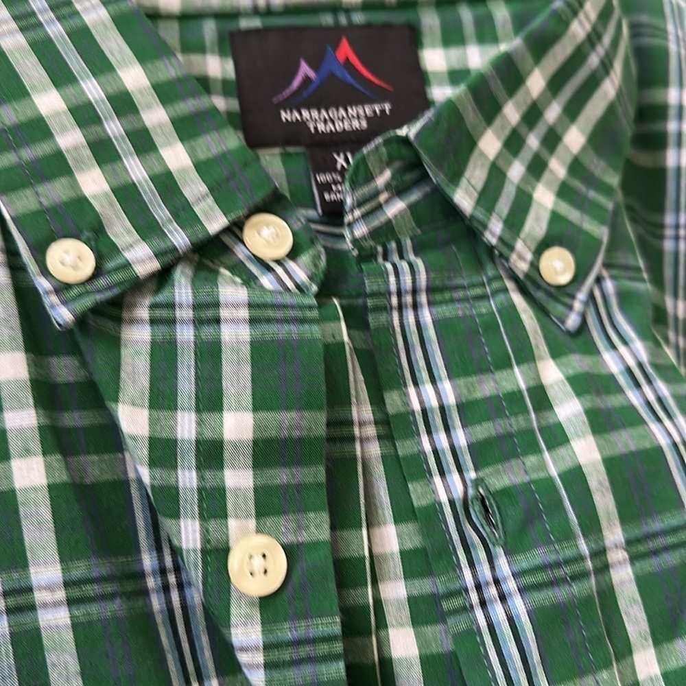 Narragansett Traders Men’s Plaid Short Sleeve Button Down Shirt Cotton XL - Picture 5 of 7